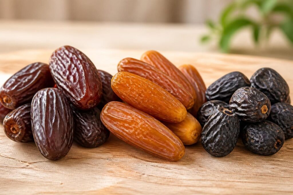 découvrez le nombre de calories des différentes variétés de dattes, y compris medjoul, deglet nour, ajwa et bien d'autres, pour mieux gérer votre alimentation.