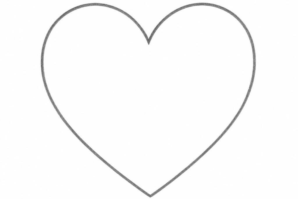 dessin cœur facile à imprimer, parfait pour colorier et offrir en cadeau. idéal pour toutes les occasions, simple et rapide à utiliser.