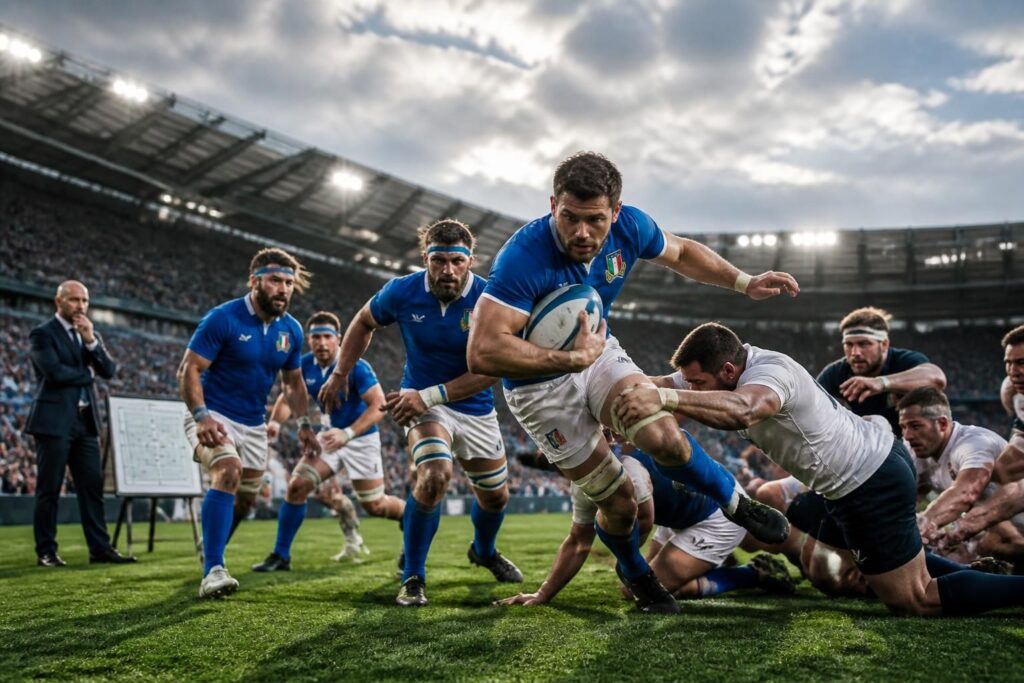 découvrez les compositions, les joueurs clés et les performances de l'équipe d'italie de rugby lors du tournoi des 6 nations.